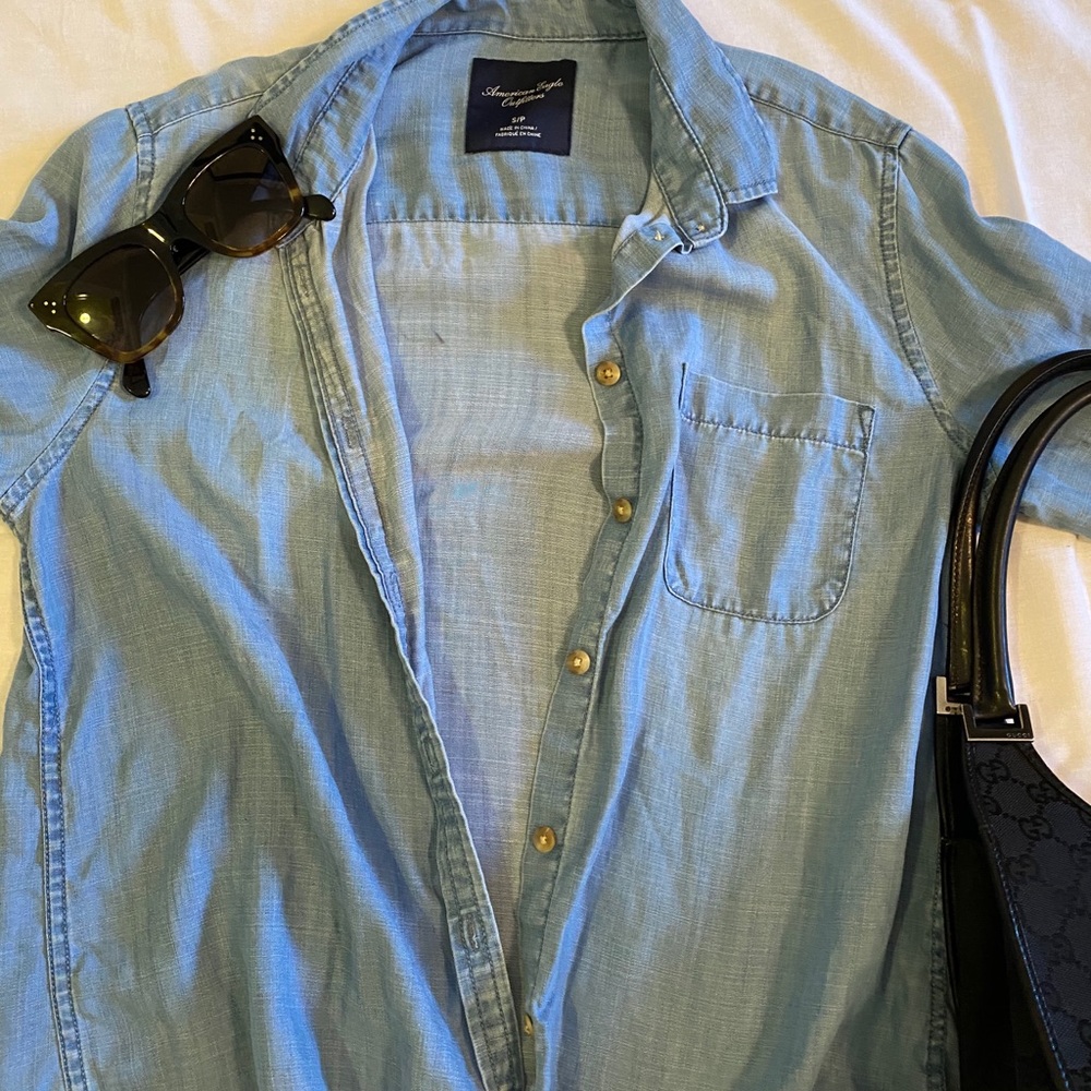 AE denim button down - Picture 2 of 5